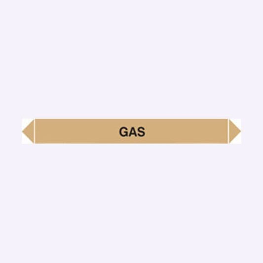59903 Flow marker pk of 5 gas  (300x40mm) Safety Sign