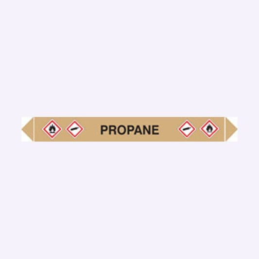 59910 Flow marker pk of 5 propane  (300x40mm) Safety Sign