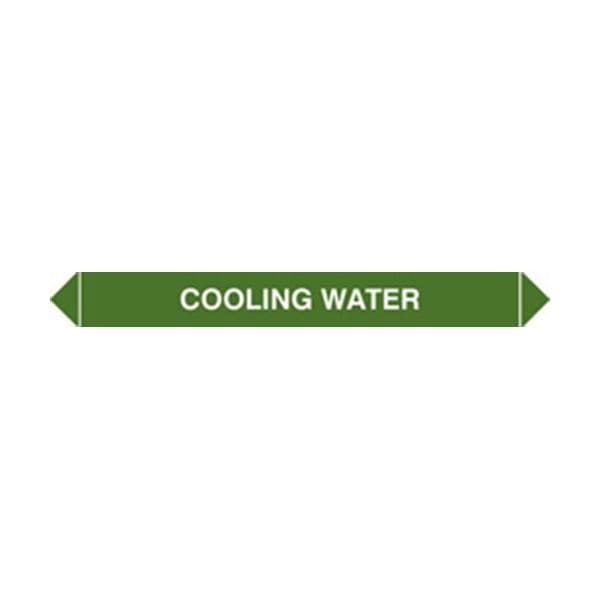 59921 Flow marker Pk of 5 cooling water  (300x40mm) Safety Sign