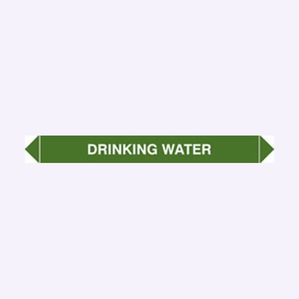 59924 Flow marker Pk of 5 drinking water  (300x40mm) Safety Sign