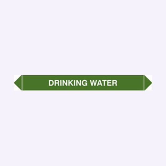 59924 Flow marker Pk of 5 drinking water  (300x40mm) Safety Sign