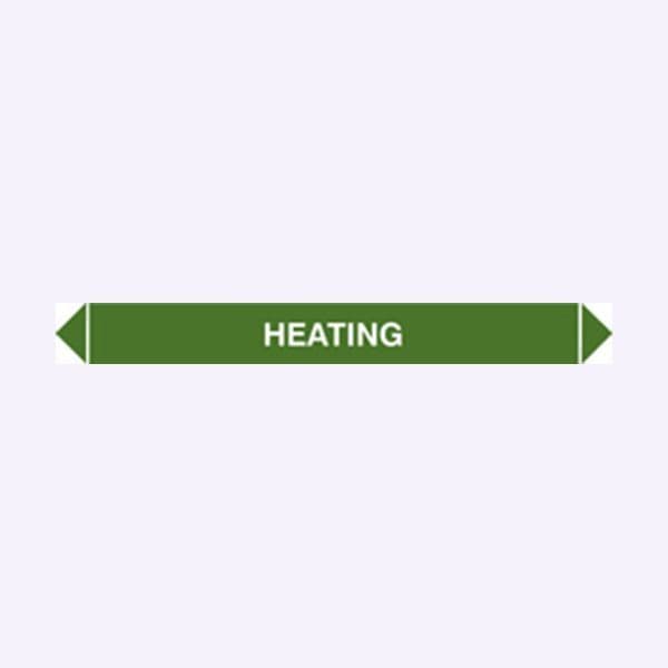 59928 Flow marker Pk of 5 heating  (300x40mm) Safety Sign