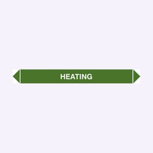 59928 Flow marker Pk of 5 heating  (300x40mm) Safety Sign