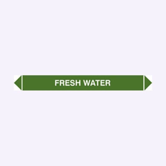 59929 Flow marker Pk of 5 fresh water  (300x40mm) Safety Sign