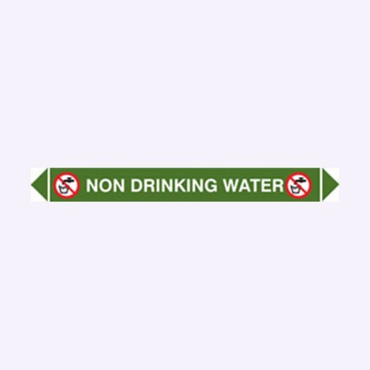 59932 Flow marker Pk of 5 non drinking water  (300x40mm) Safety Sign