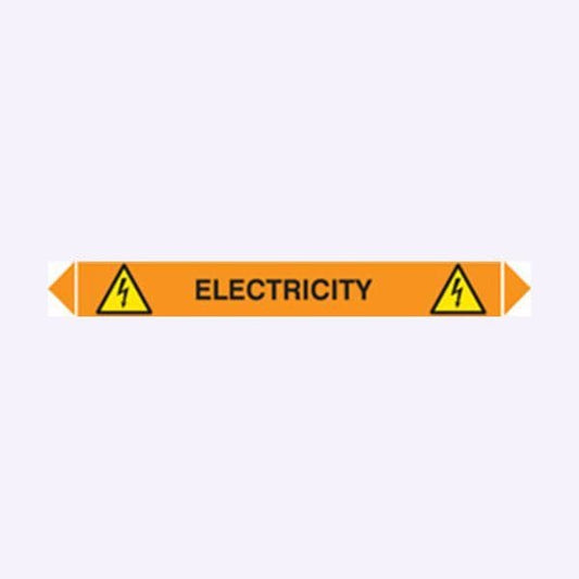 59945 Flow marker Pk of 5 electricity  (300x40mm) Safety Sign