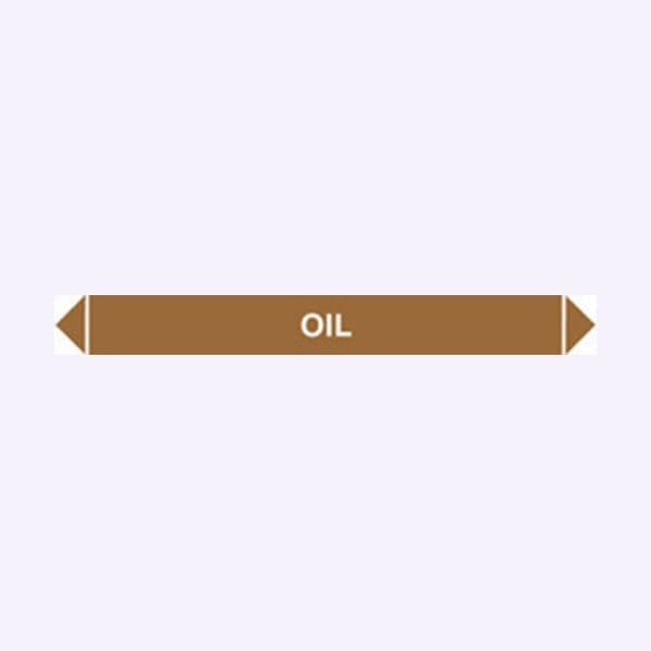 59965 Flow marker Pk of 5 oil  (300x40mm) Safety Sign