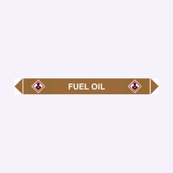 59975 Flow marker Pk of 5 fuel oil  (300x40mm) Safety Sign