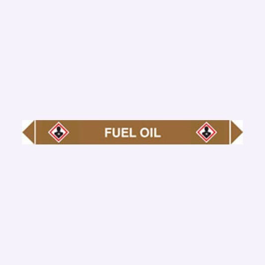 59975 Flow marker Pk of 5 fuel oil  (300x40mm) Safety Sign