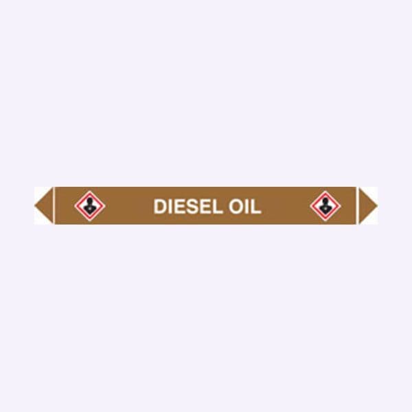 59978 Flow marker Pk of 5 diesel oil  (300x40mm) Safety Sign