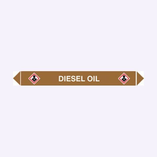 59978 Flow marker Pk of 5 diesel oil  (300x40mm) Safety Sign