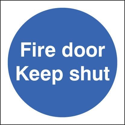 71610B Fire door keep shut Polycarbonate (80x80mm) Safety Sign