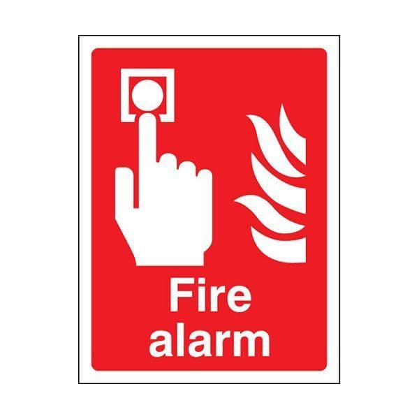 81010K Fire Alarm  sign - Quick-Fix with SAV Backing (400x300mm)