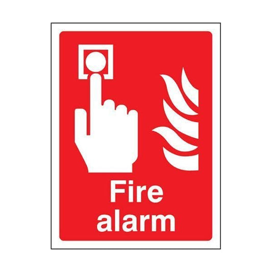 81010K Fire Alarm  sign - Quick-Fix with SAV Backing (400x300mm)