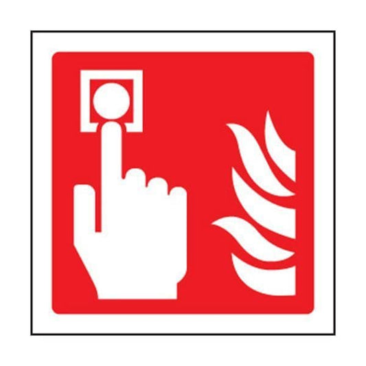 81017C Fire alarm call point symbol  sign - Quick-Fix with SAV Backing (150x150mm)