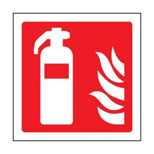 81018C Fire extinguisher symbol  sign - Quick-Fix with SAV Backing (150x150mm)