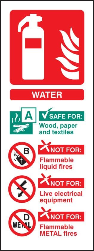 81214S Water identification  (75x200mm) Rigid PVC with SAV Backing Safety Sign