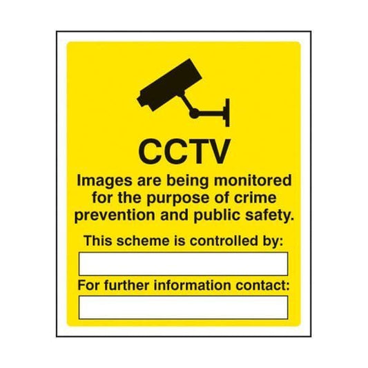 81713H CCTV images being monitored for the purpose of crime sign - Quick-Fix (300x250mm)