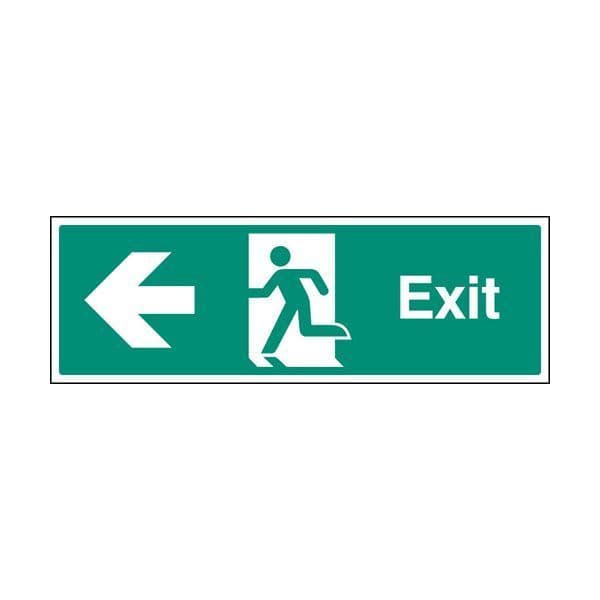 82011L Exit arrow left sign - Quick-Fix with SAV Backing (450x150mm)