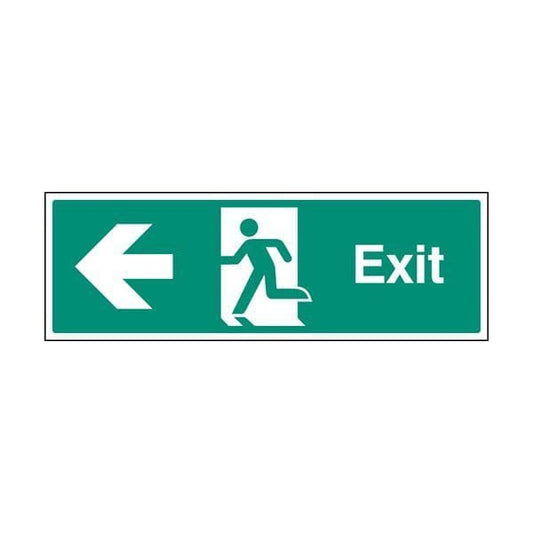 82011L Exit arrow left sign - Quick-Fix with SAV Backing (450x150mm)