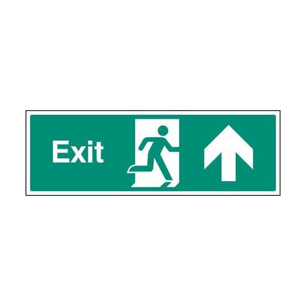 82015L Exit arrow straight on sign - Quick-Fix with SAV Backing (450x150mm)