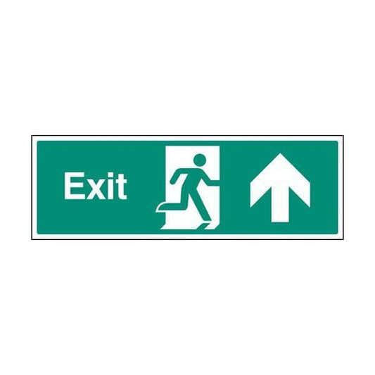 82015L Exit arrow straight on sign - Quick-Fix with SAV Backing (450x150mm)