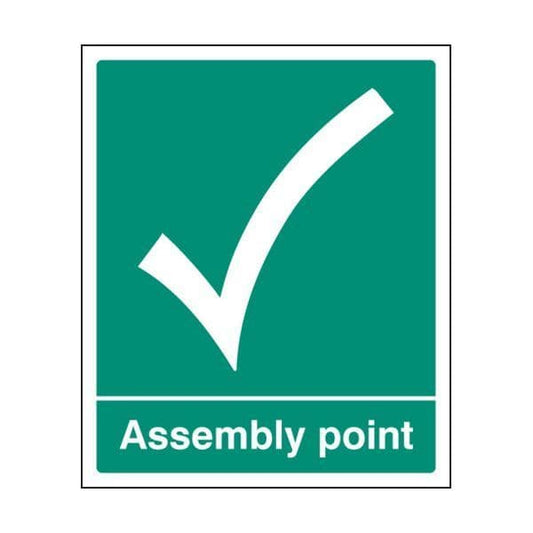 82054H Assembly point sign - Quick-Fix with SAV Backing (300x250mm)