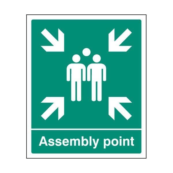 82055Q Assembly point sign - Quick-Fix with SAV Backing (600x450mm)
