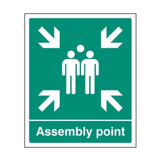 82055Q Assembly point sign - Quick-Fix with SAV Backing (600x450mm)