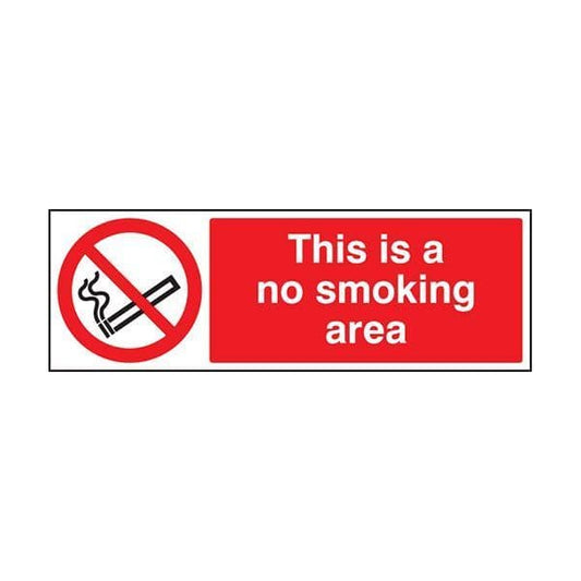 83002E This is a no smoking area sign - Quick-Fix with SAV Backing (200x150mm)