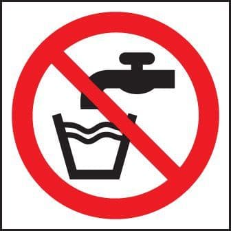 83604F Not drinking water (symbol) sign - Quick-Fix with SAV Backing (200x200mm)