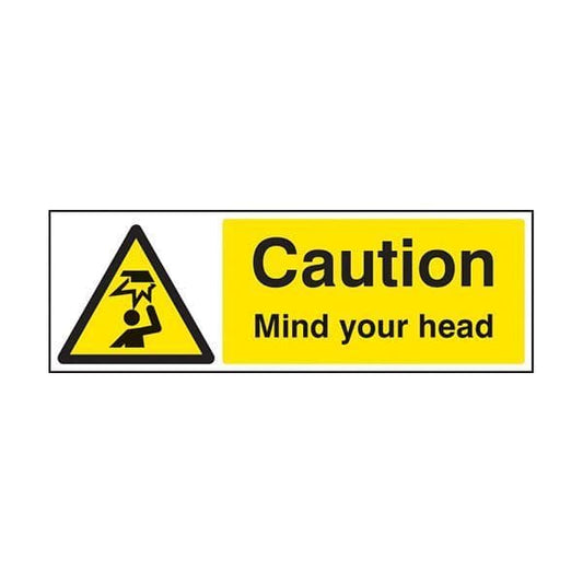 84216G Caution mind your head sign - Quick-Fix with SAV Backing (300x100mm)