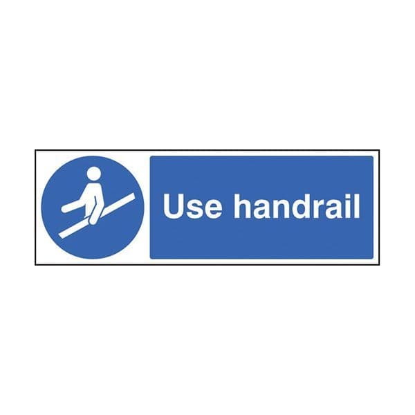 85457G Use handrail sign - Quick-Fix with SAV Backing (300x100mm)