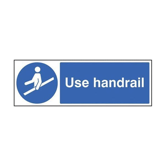 85457G Use handrail sign - Quick-Fix with SAV Backing (300x100mm)