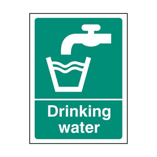 86007E Drinking water sign - Quick-Fix with SAV Backing (200x150mm)
