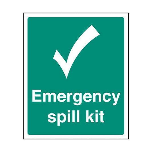 86030H Emergency spill kit sign - Quick-Fix with SAV Backing (300x250mm)