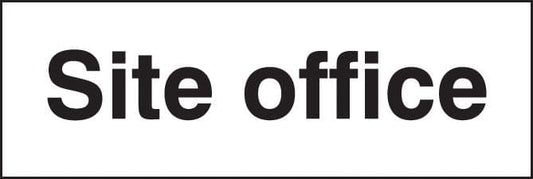 86408G Site office  (300x100mm) Rigid PVC with SAV Backing Safety Sign