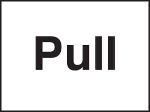 87029A Pull  (100x75mm) Rigid PVC with SAV Backing Safety Sign