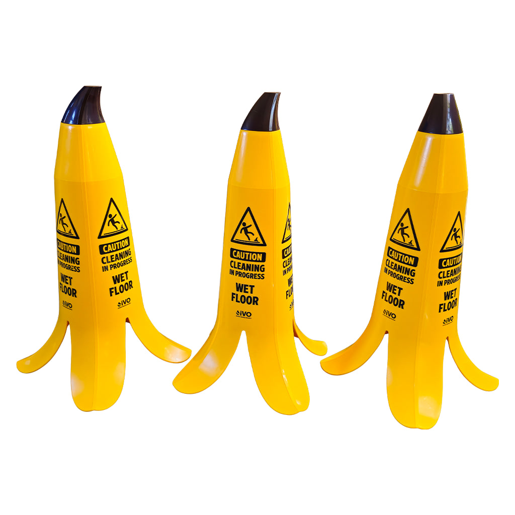 Wet Floor Banana Cone - 60cm (Pack of 3)