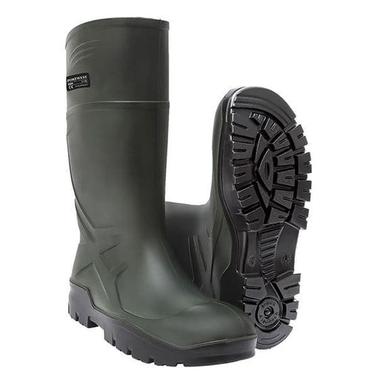 Portwest FD90 Green PU Non Safety Wellington O4 CI FO