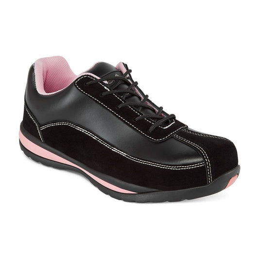Portwest FW39BKPN Black & Pink Steelite Ladies Safety Trainer S1P HRO