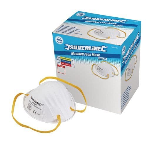 Silverline Moulded Valved Face Masks