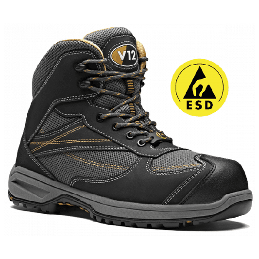 V1940 Black Torque Safety Hiker Boot