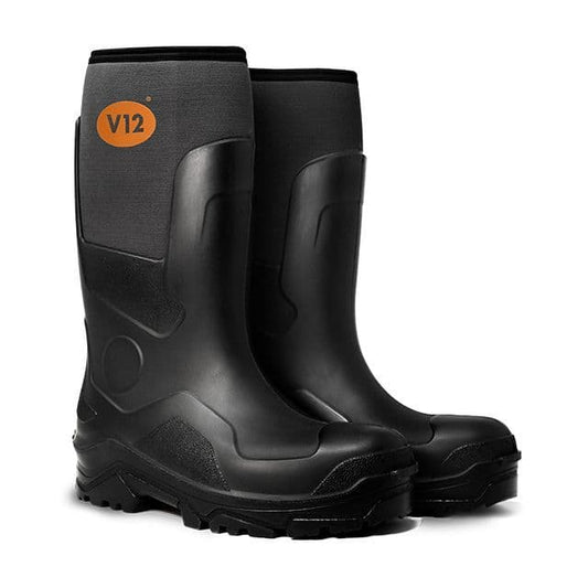 V2115 Groundworker Black/Grey PU S5 Lightweight Wellington
